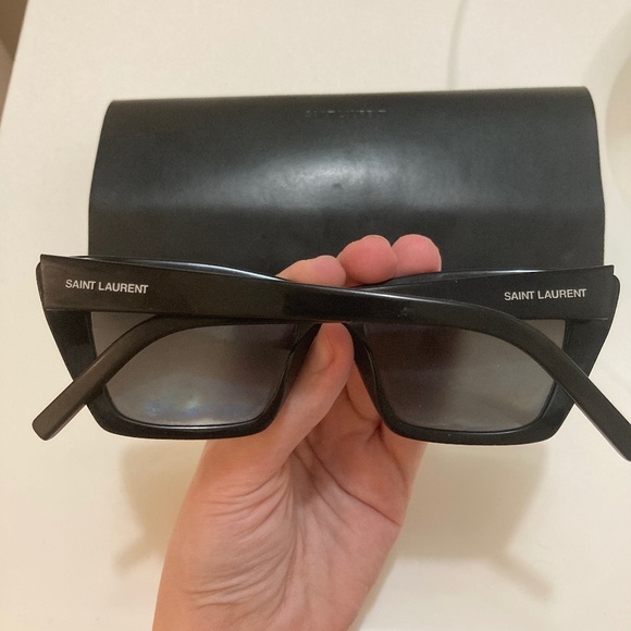 Yves Saint Laurent YSL Mica Black Sunglasses with Case